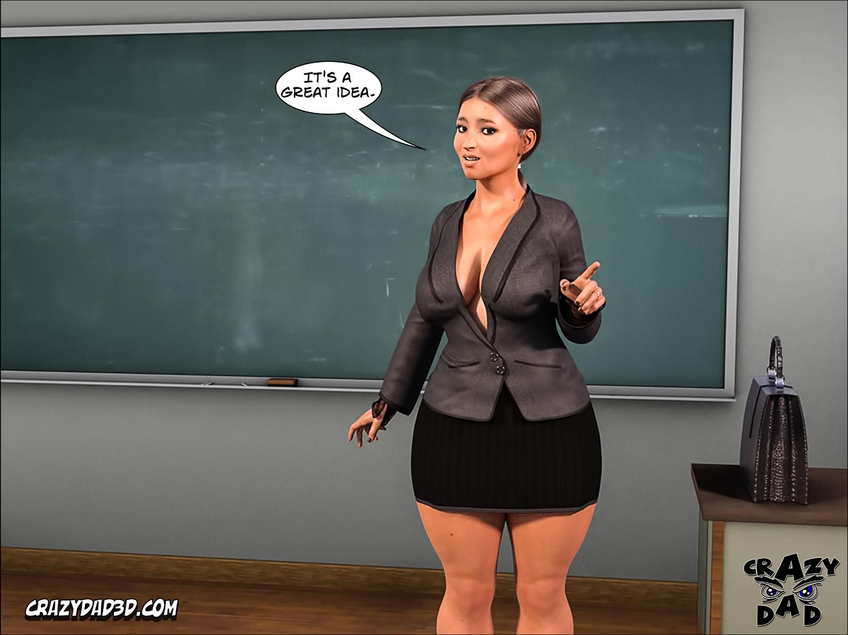 Spank 2 -Teacher Marilia [Crazy Dad 3D]