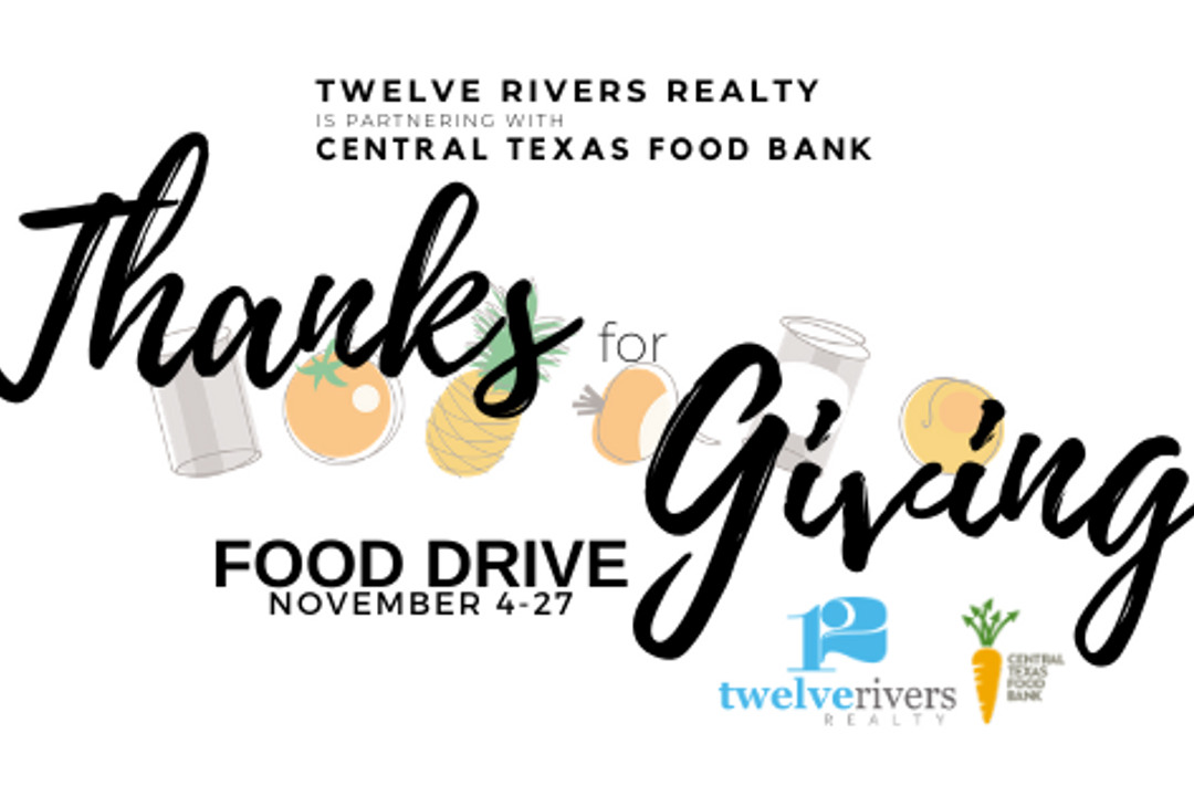 Twelve Rivers Realty Partners with Central Texas Food Bank for Thanks-for-Giving Food Drive