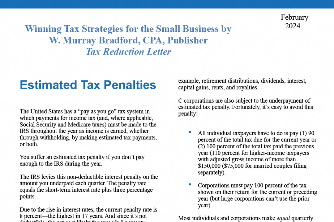 Winning Tax Strategies For Small Businesses