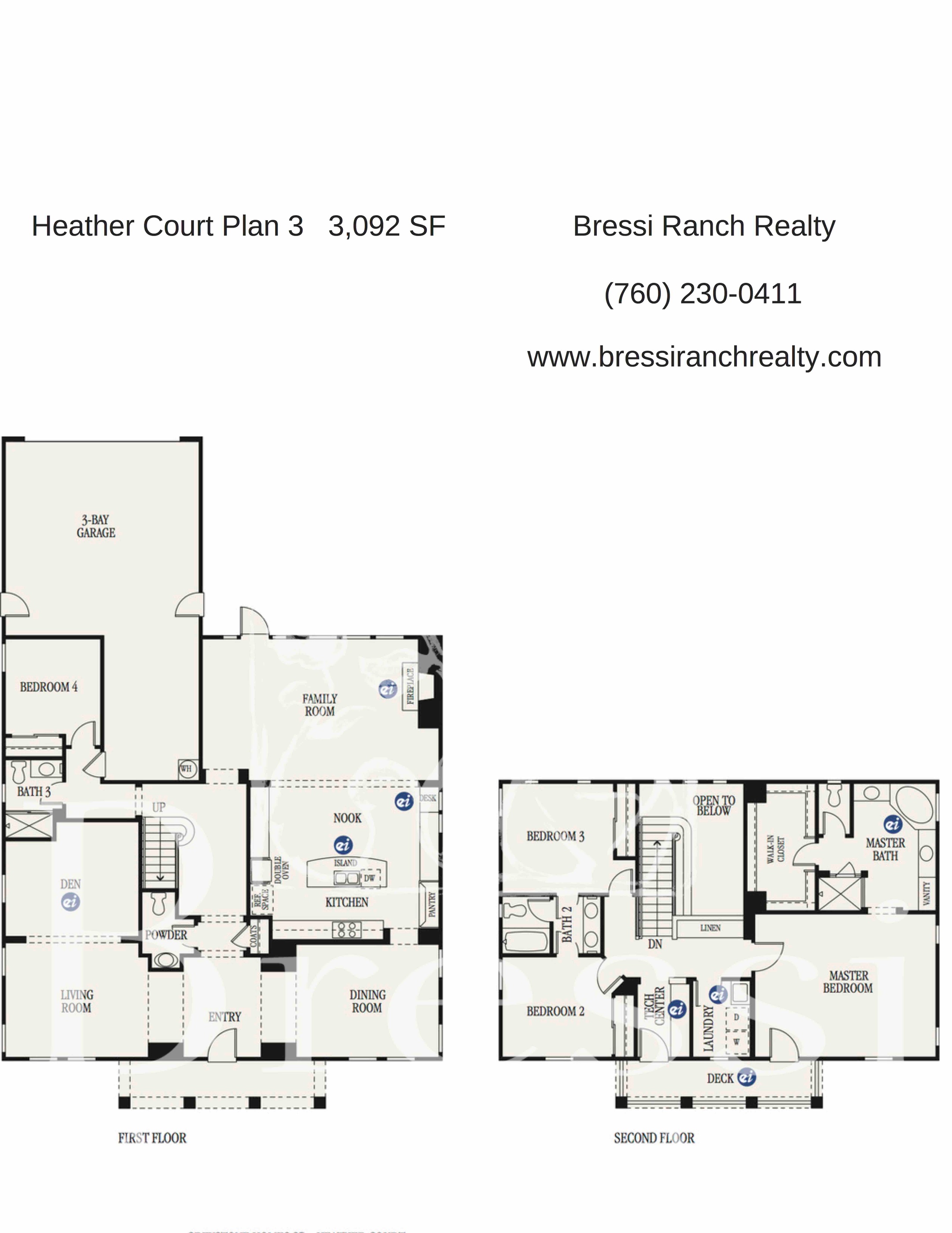 Heather Court Plan 3 Bressi Ranch