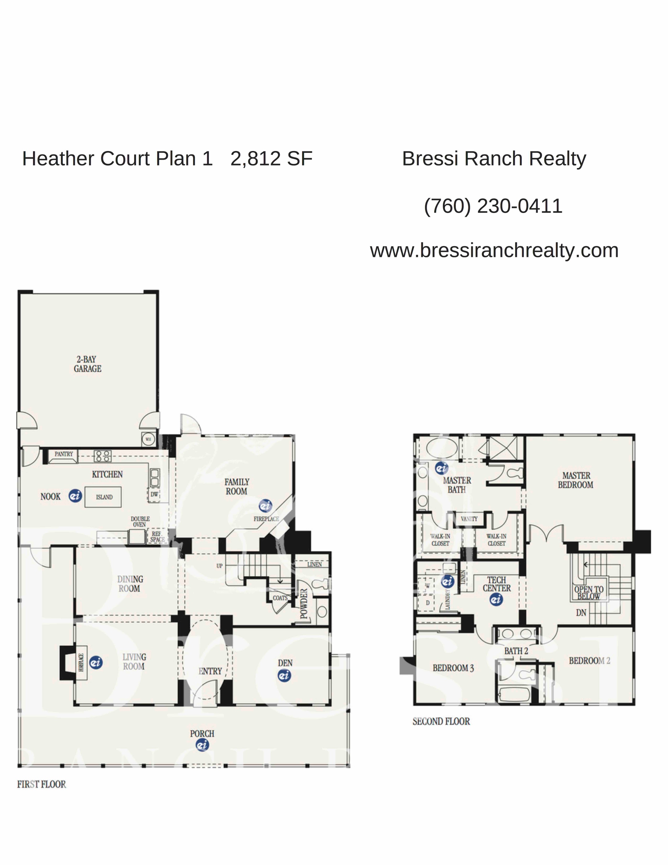 Heather Court Plan 1 Bressi Ranch