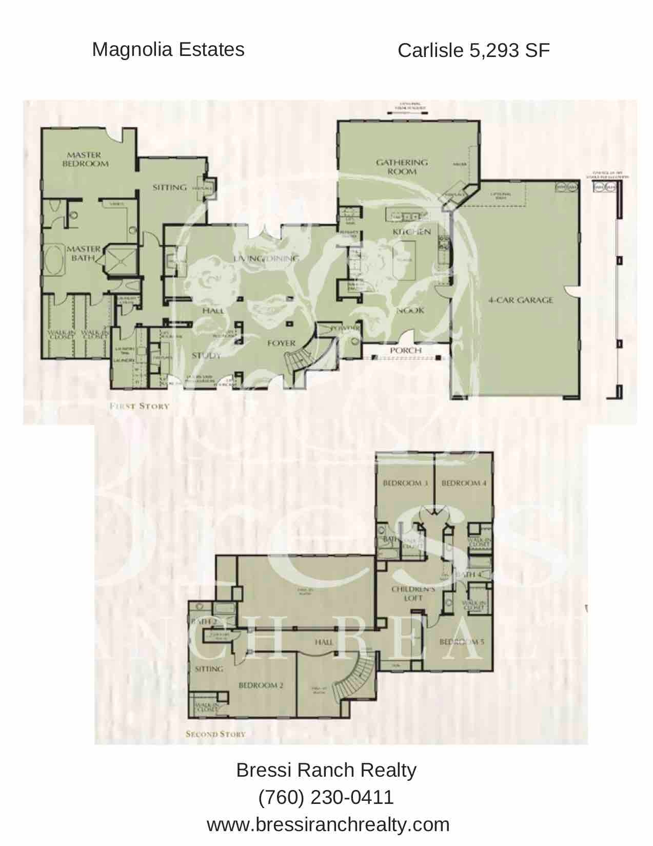 Magnolia Estates Carlisle Floor Plan Bressi Ranch