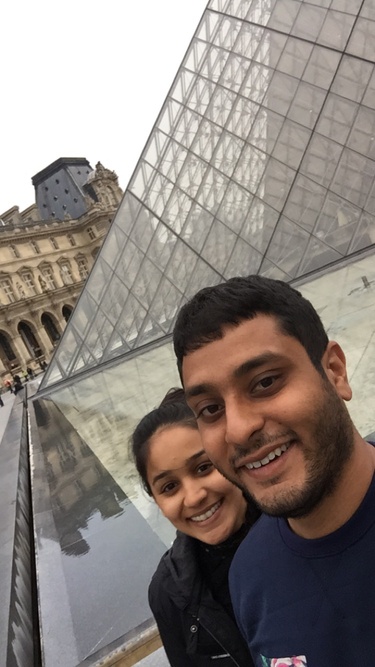 in Louvre with Paris.. and croissants