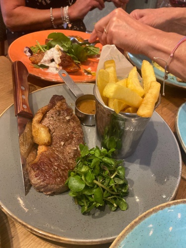 8oz sirloin steak, chips & watercress