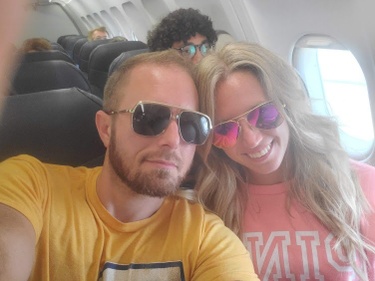 Our first plane ride together!