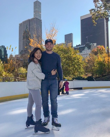 Ice skating in Central Park