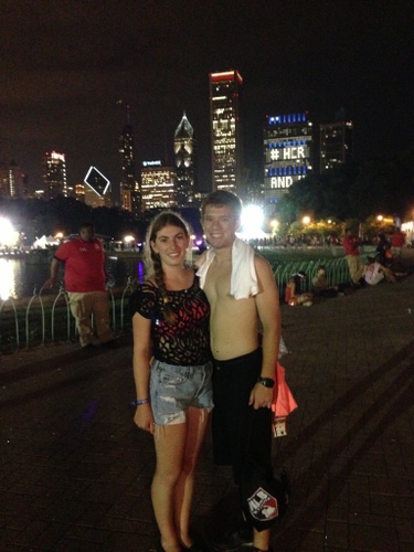 08/02/2013. Chicago, Illinois.Enjoying a night at Lollapalooza. 