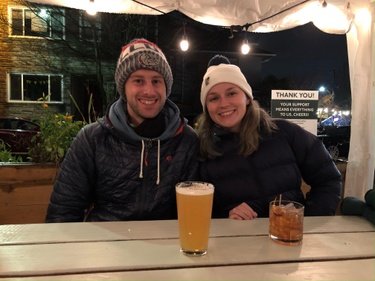 outdoor drinks with friends
