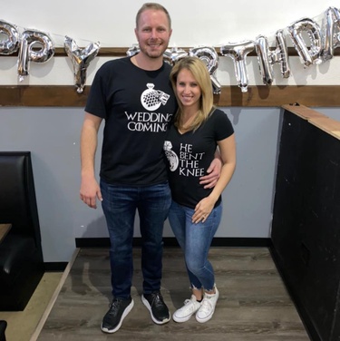 Steve's birthday party turned engagement celebration!