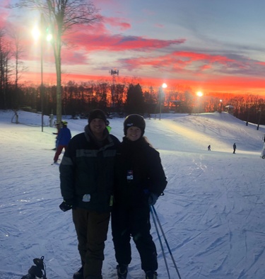 Boyne Mountain, 2020. Trevor bent down to adjust the straps on his snow board at one point, a lady passing by got excited and asked if he was proposing. Sadly the answer was no. 