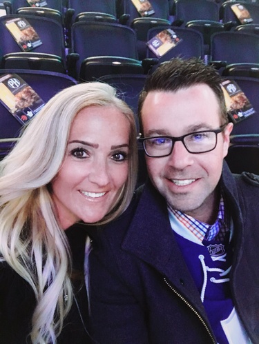 Front row @ the Leafs game! Thanks, Uncle Don! 