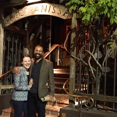 Our fourth anniversary!  September 21, 2016 at Chez Panisse in Berkeley, CA.