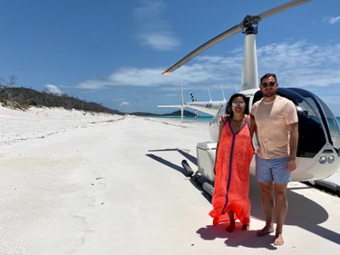 Helicopter tour of  the Great Barrier Reef