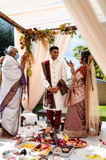 Our wedding ceremony in Upland, CA