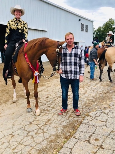 Fall Classic Horse Show at Mason Fairgrounds, 2019. I had a rare good ride winning reserve in the championship. 