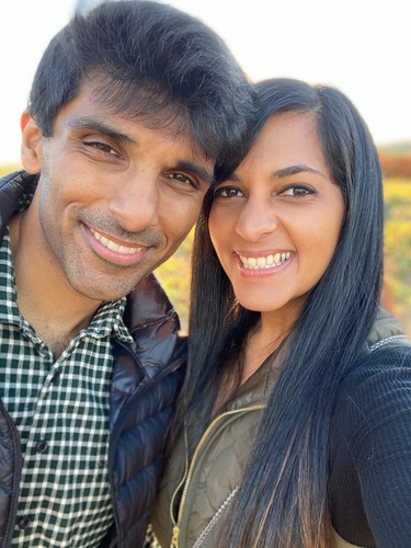 Just a couple pumpkins at a pumpkin patch