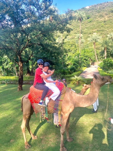 Casual camel riding in India!