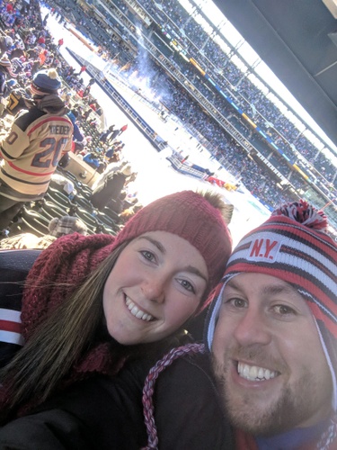 Freezing our butts off at the Winter Classic! The only person I would sit through an entire sporting event outside in single digit degree weather for! January, 2018
