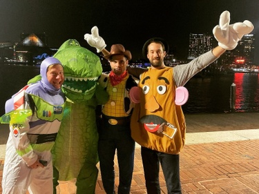 Colin and his friends as the stars of Toy Story the night Sammy and Colin met. Halloween 2019