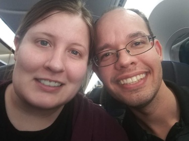 Super attractive airplane selfies for our long flight to England.