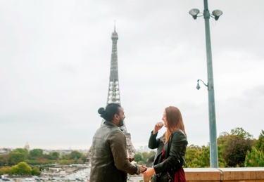 Engagement tears - such happiness and love. 