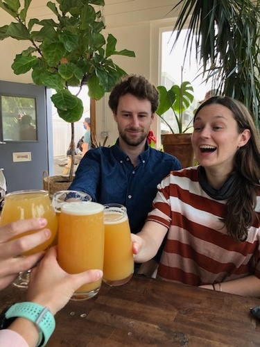 first post-quarantine beer with friends