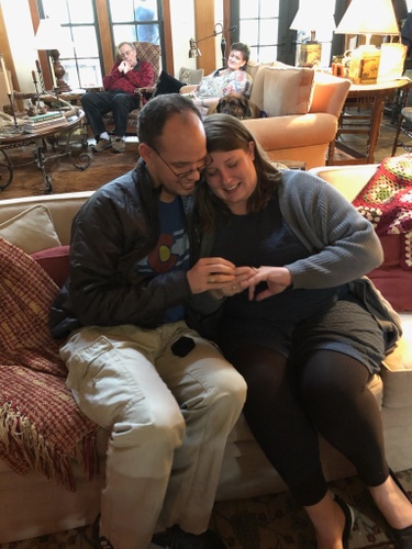 Picture right after Kenn proposed at the King family Thanksgiving (and also Mariel's 30th birthday) in 2018.