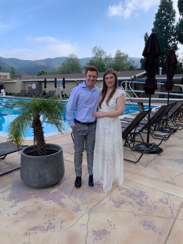2/17/24. Tarzana, California. Engagement party back at the very spot we met 12.5 years earlier. 