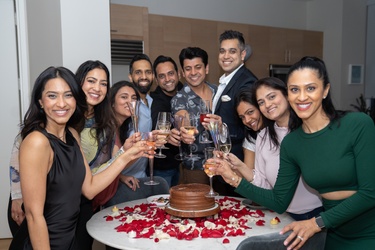 Night of the proposal w/siblings