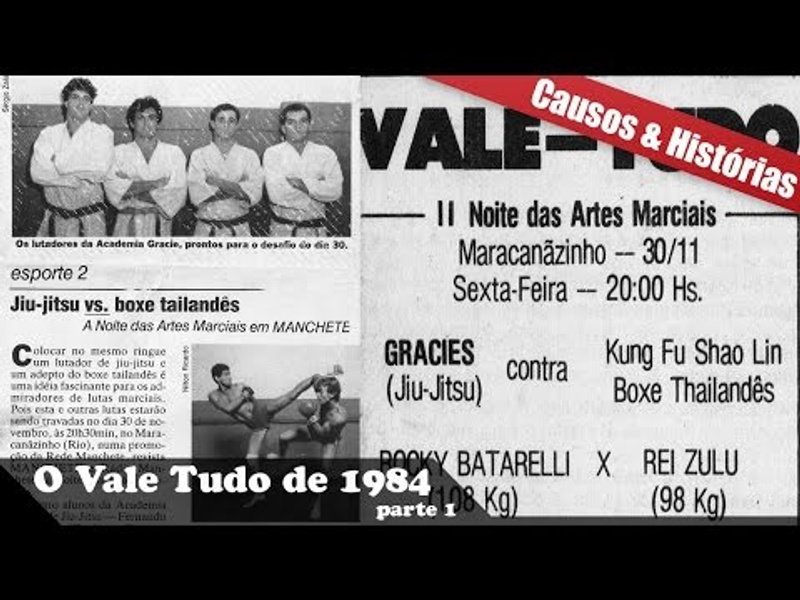 O desafio do Jiu-Jitsu contra o Muay Thai e a Luta-Livre em 1984