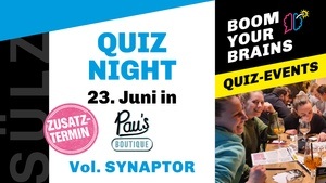 Quiz-Event | Vol. Synaptor | BOOM YOUR BRAINS @ Pau's Boutique