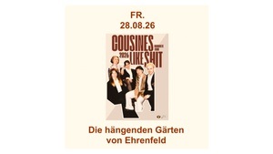 Cousines Like Shit (Wien, Indie-Avant Trash) in den hängenden Gärten von Ehrenfeld, Köln