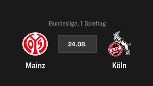 Bundesliga, 1. Spieltag, Mainz vs. 1. FC Köln // LIVE