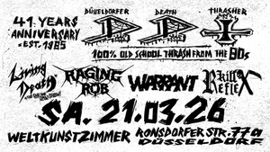 DDT FESTIVAL mit LIVING DEATH & RAGING ROB & WARRANT & KILL REFLEX - Oldschool Thrash Metal