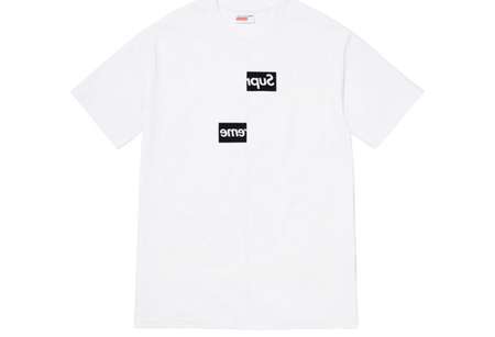 Supreme x Comme des Garçons CDG SHIRT Split Box Logo T-Shirt Tee White (FW18)