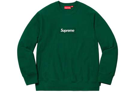 Supreme Box Logo Crewneck Sweatshirt Dark Green (FW18) | FW18 - KLEKT