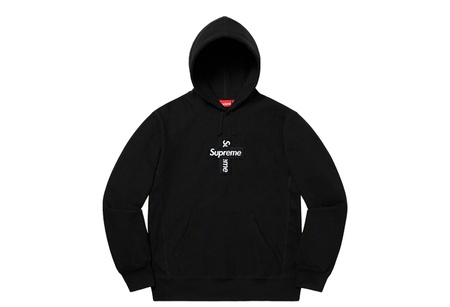 Supreme Cross Box Logo Hooded Sweatshirt Black (FW20) | FW20 - KLEKT