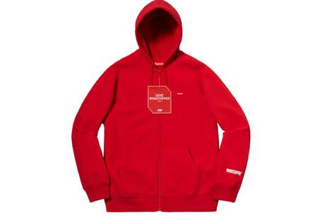 Supreme Gore Windstopper Zip Up Hooded Sweatshirt Red (FW18