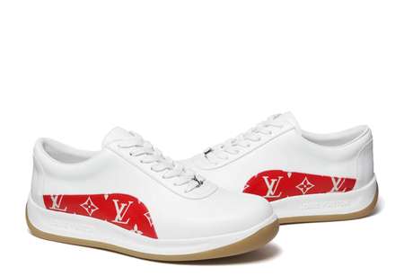 LV SNEAKERS 9.5 WHITE RED - bagnifiquethailand