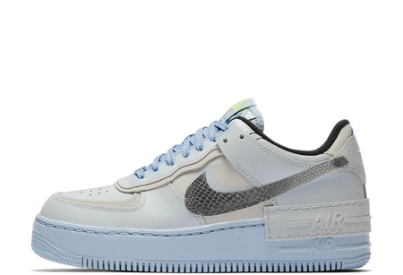 Nike WMNS Air Force 1 Shadow Pure Platinum Snakeskin Blue (2020 ...