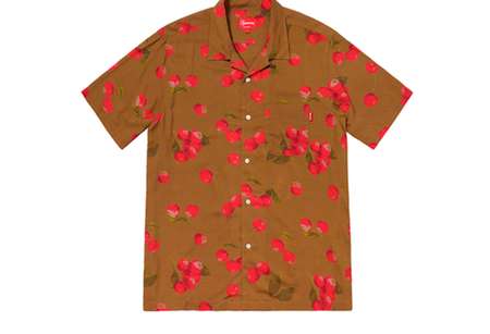 Supreme Cherry Rayon S/S T-Shirt Brown (SS19) | TBD - KLEKT