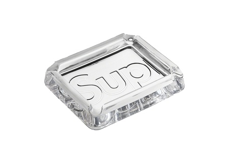 Supreme Debossed Glass Ashtray Clear (SS20) 