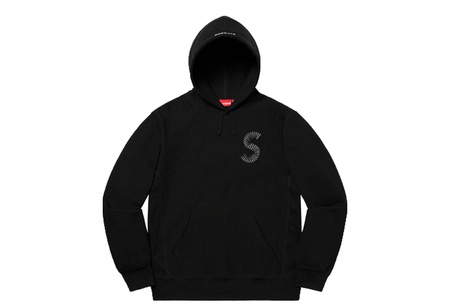 Supreme Embossed Logo Hooded Sweatshirt Black Men's - FW17 - US