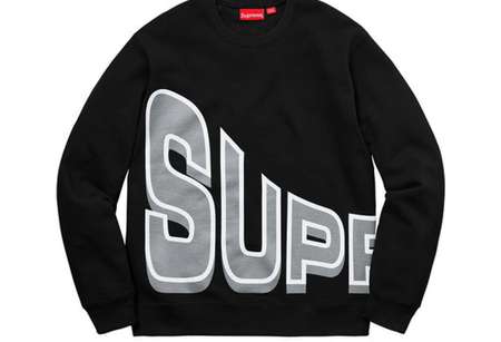 Supreme Side Arc Crewneck Sweatshirt Black (SS18) | TBD - KLEKT