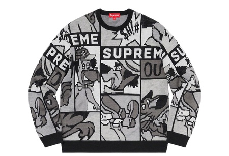 Supreme Cartoon Sweater Black (SS20) | SS20 - KLEKT