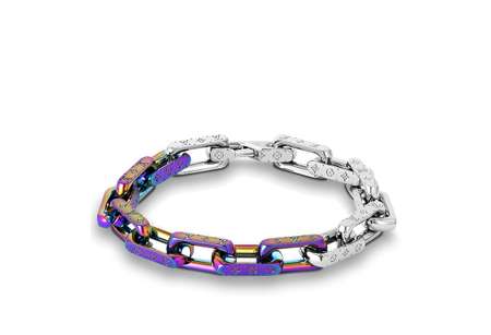 Used]LouisVuitton Louis Vuitton bracelet signature chain M80178 rainbow  bracelet 20cm A [ J1698] - BE FORWARD Store