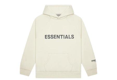 Fear Of God ESSENTIALS 3D Silicon Applique Pullover Hoodie Buttercream (SS20)