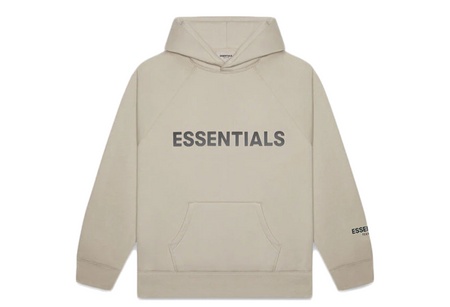 Fear Of God ESSENTIALS 3D Silicon Applique Pullover Hoodie Olive/Khaki (FW20)
