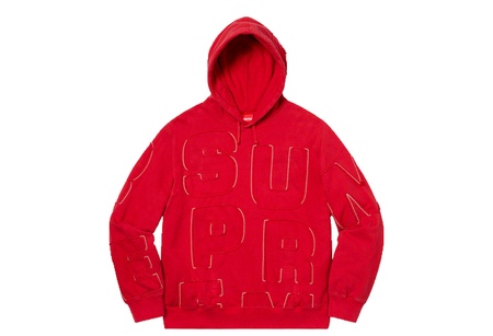 Supreme Cutout Letters Hooded Sweatshirt Red (SS20) | SS20 - KLEKT