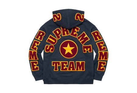Supreme Team Chenille Hooded Sweatshirt Navy (SS22) | TBC - KLEKT